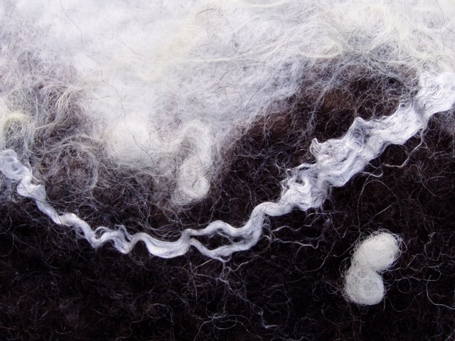 detail of spiral scarf